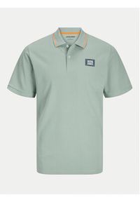 Jack & Jones - Jack&Jones Polo Hudson 12269238 Zielony Regular Fit. Typ kołnierza: polo. Kolor: zielony. Materiał: bawełna #5