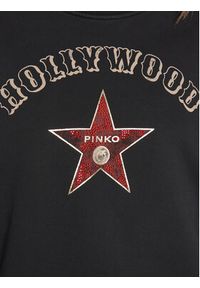Pinko Bluza Motivato 100352 A0L6 Czarny Relaxed Fit. Kolor: czarny. Materiał: bawełna #3