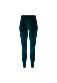 Damskie legginsy z wysoką talią Urban Classics velvet. Stan: podwyższony. Kolor: niebieski, wielokolorowy, różowy #1