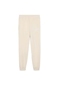 Spodnie Dresowe Puma Ess Script Fl G Dzieci. Kolor: biały. Materiał: dresówka