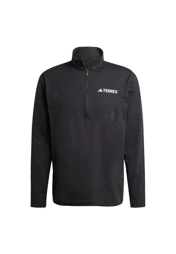 Adidas - Koszulka Terrex Multi Climacool 1/2 Zip Long Sleeve. Kolor: czarny. Długość rękawa: długi rękaw. Technologia: ClimaCool (Adidas)