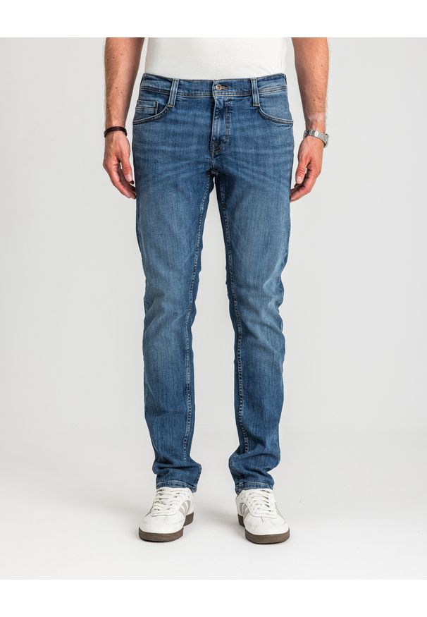 Męskie Spodnie Jeansowe Mustang Oregon Slim Denim Blue 1015042 5000 583