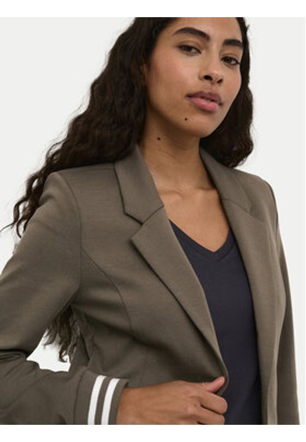 Kaffe Marynarka Kinnie 10550800 Brązowy Regular Fit. Kolor: brązowy. Materiał: syntetyk