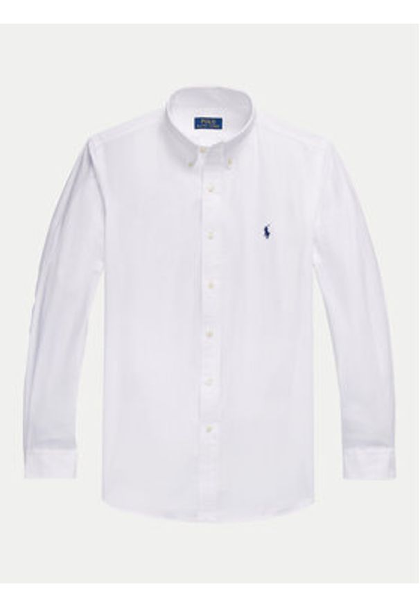 Polo Ralph Lauren Koszula 710928255002 Biały Custom Fit. Typ kołnierza: polo. Kolor: biały. Materiał: bawełna