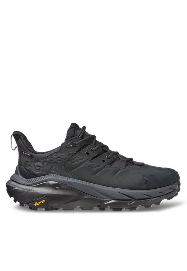 HOKA - Hoka Trekkingi Kaha 2 Low GTX GORE-TEX 1123190 Czarny. Kolor: czarny. Materiał: nubuk, skóra. Technologia: Gore-Tex. Sport: turystyka piesza