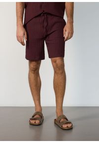 Reserved - Muślinowe szorty - bordowy. Kolor: czerwony #1