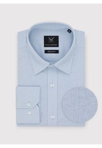 Pako Lorente - PAKO LORENTE – Błękitna koszula z lnu i bawełny. Kolor: czarny, niebieski, biały. Materiał: bawełna, len. Długość rękawa: długi rękaw. Długość: długie. Sezon: wiosna, lato #10