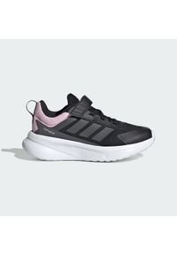 Adidas - Buty dla dzieci Fortarun 4.0. Okazja: na uczelnię. Zapięcie: pasek. Kolor: czarny, szary, różowy, wielokolorowy. Sport: joga i pilates