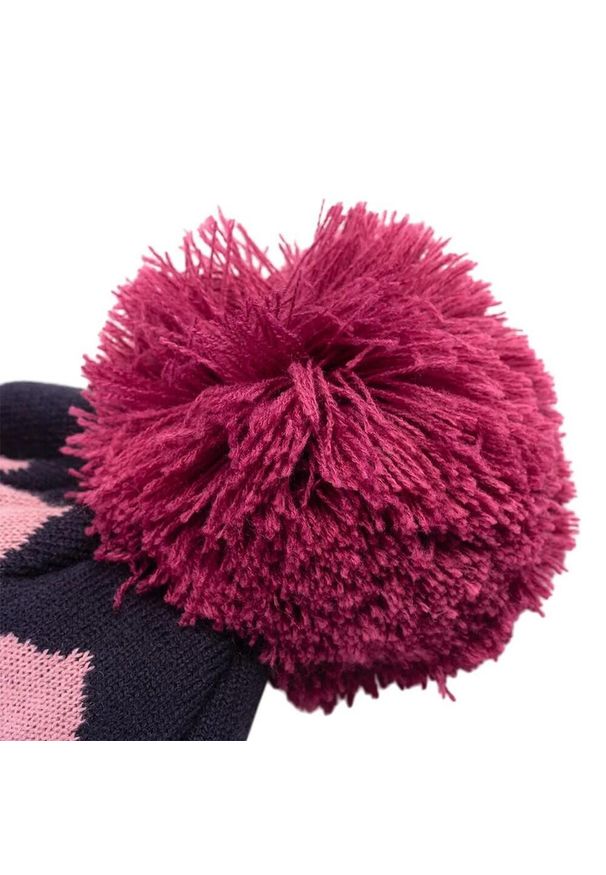 Hi-tec - Czapka Dziecięca Rogne Beanie. Kolor: czerwony, wielokolorowy, różowy