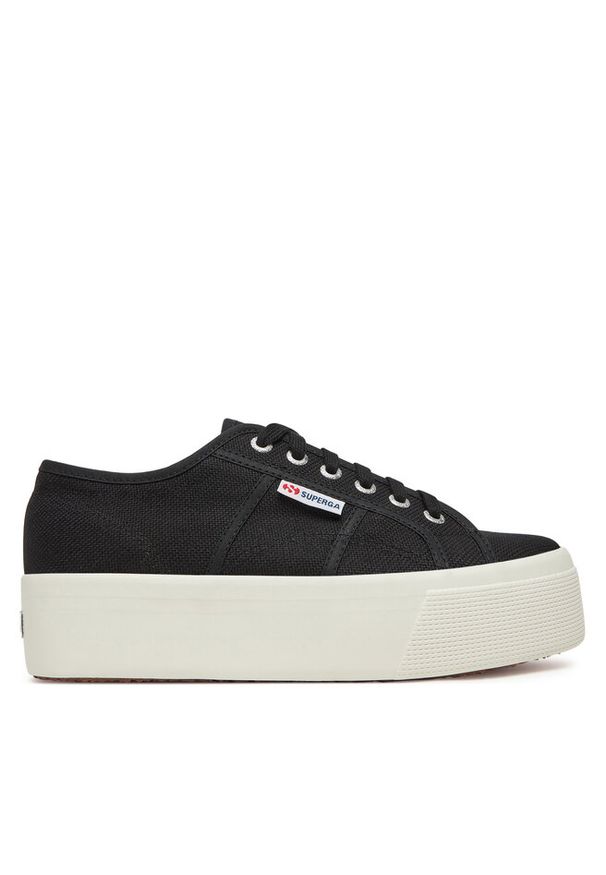 Tenisówki Superga. Kolor: czarny. Obcas: na platformie