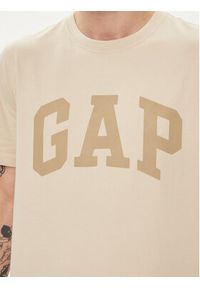GAP - Gap T-Shirt 856659-08 Beżowy Regular Fit. Kolor: beżowy. Materiał: bawełna