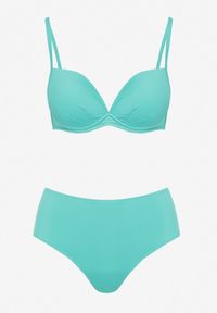 Renee - Zielone Basicowe Bikini Biustonosz i Majtki Figi Natonea. Kolor: zielony