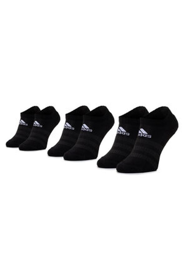 Adidas - Zestaw 3 par niskich skarpet unisex adidas - Cush Low 3PP DZ9385 Black/Black/Black. Kolor: czarny. Materiał: materiał, bawełna, poliester, elastan