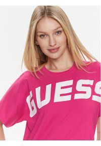 Guess T-Shirt Deana Boxy V4RI09 KC2Z0 Różowy Regular Fit. Kolor: różowy. Materiał: bawełna