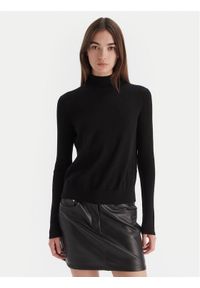 Hugo - HUGO Golf Sedenniak 50549771 Czarny Regular Fit. Typ kołnierza: golf. Kolor: czarny. Materiał: wełna #1