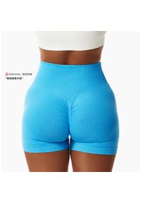 Intica - Szorty sportowe z wysokim stanem odprowadzające wilgoć Rezzan. Stan: podwyższony. Kolor: szary. Materiał: tkanina, materiał. Sport: fitness #11