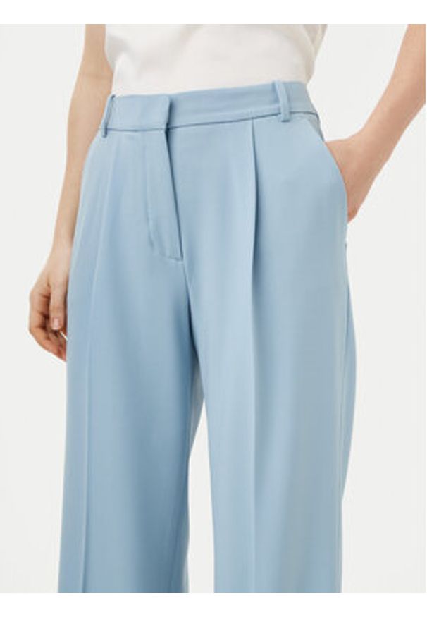 Calvin Klein Spodnie palazzo K20K207836 Błękitny Wide Leg. Kolor: niebieski. Materiał: wełna, syntetyk