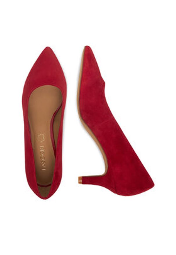 Lasocki Czółenka CEO-SAGITTA-02 Czerwony. Kolor: czerwony. Materiał: skóra, zamsz