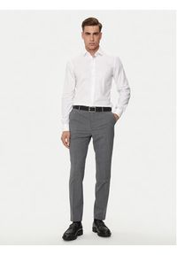 Calvin Klein Koszula K10K113164 Biały Slim Fit. Kolor: biały. Materiał: bawełna