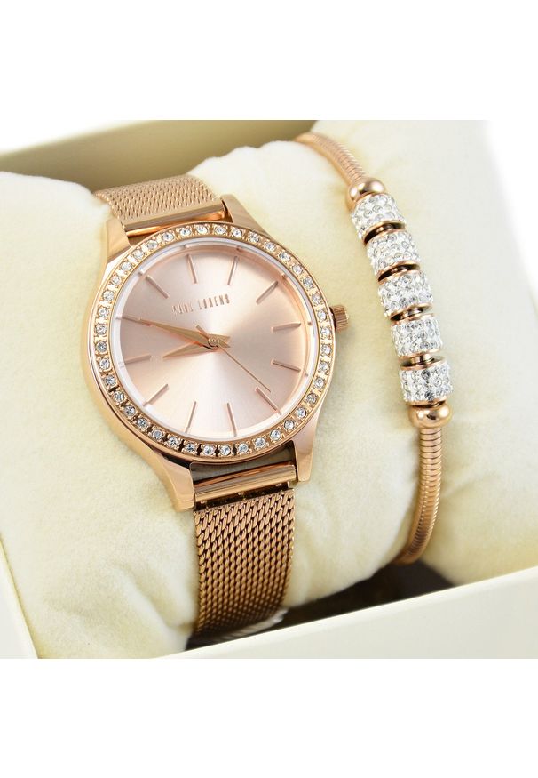 Zestaw damski zegarek damski Paul Lorens VANESSA 10482B2-4D2 + bransoletka