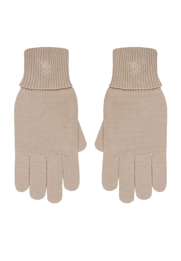 Rękawiczki Damskie Calvin Klein. Kolor: beżowy