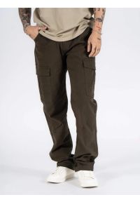 MARCUS - Męskie Spodnie Materiałowe Marcus Gerry Cargo 5052 Olive Green 16-200145. Materiał: materiał #1