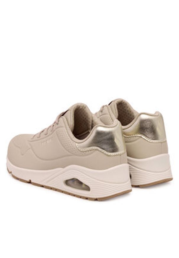 skechers - Skechers Sneakersy 155196 Beżowy. Kolor: beżowy. Materiał: skóra