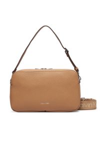Calvin Klein Torebka Webbing 2X Strap Lg Camera Bag LV04F3642G Beżowy. Kolor: beżowy. Materiał: skórzane #1
