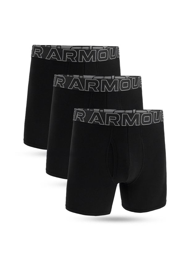 Bokserki termoaktywne Under Armour Performance Cotton in 3-Pack Boxerjock. Kolor: czarny