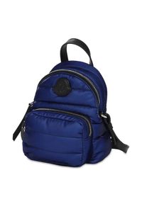 MONCLER - Niebieski plecak Kilia. Kolor: niebieski. Materiał: materiał. Wzór: aplikacja #4
