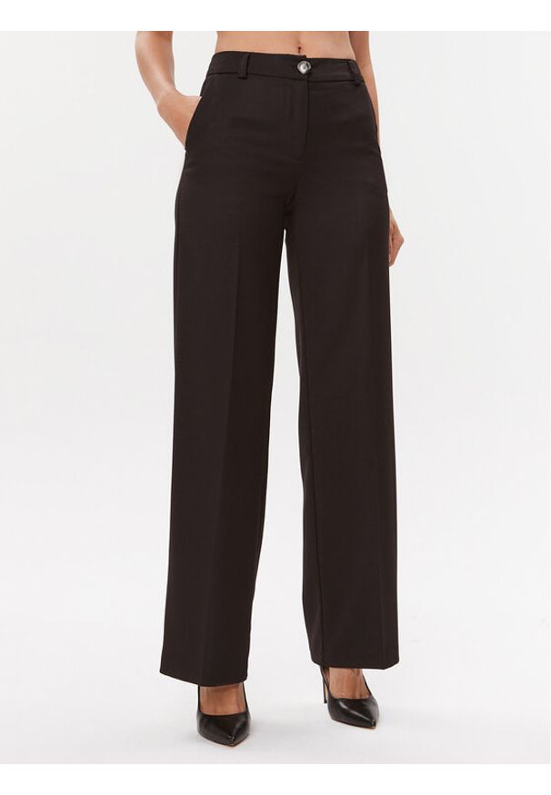 Silvian Heach Spodnie materiałowe CVA23092PA Czarny Straight Fit. Kolor: czarny. Materiał: wiskoza