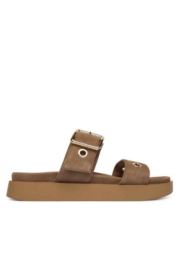 Inuikii Klapki Tilda Buckle 1004.003.0631 Beżowy. Kolor: beżowy. Materiał: zamsz, skóra