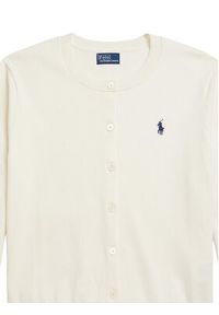 Polo Ralph Lauren Kardigan 211971871003 Écru Slim Fit. Typ kołnierza: polo. Materiał: bawełna #8