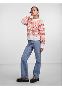 Pieces Sweter 17142261 Czerwony Regular Fit. Kolor: czerwony. Materiał: syntetyk #6