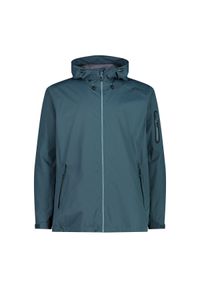 Kurtka wodoodporna z kapturem, pakowana do niewielkich rozmiarów CMP. Typ kołnierza: kaptur. Kolor: turkusowy, niebieski, wielokolorowy, zielony. Sport: turystyka piesza #1