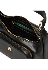 TOMMY HILFIGER - Tommy Hilfiger Torebka Soft Utility Shoulder Bag Pu AW0AW16711 Czarny. Kolor: czarny. Materiał: skórzane #5