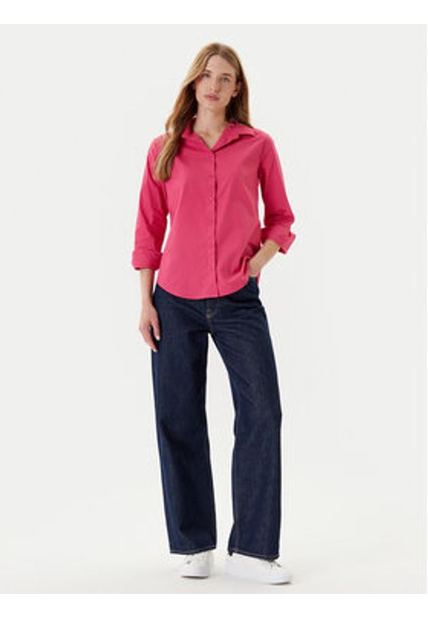 United Colors of Benetton - United Colors Of Benetton Koszula 5HAXDQ0AX Różowy Regular Fit. Kolor: różowy. Materiał: bawełna