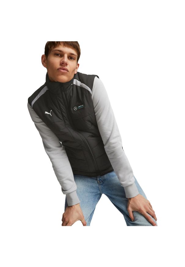 Kamizelka Puma Mapf1 Padded Gilet, Mężczyźni. Kolor: czarny. Materiał: poliester, materiał