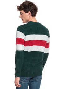 Wrangler - MĘSKI SWETER WRANGLER CHUNKY KNIT PINE W8A7PCG01. Kolor: wielokolorowy. Wzór: kolorowy #8