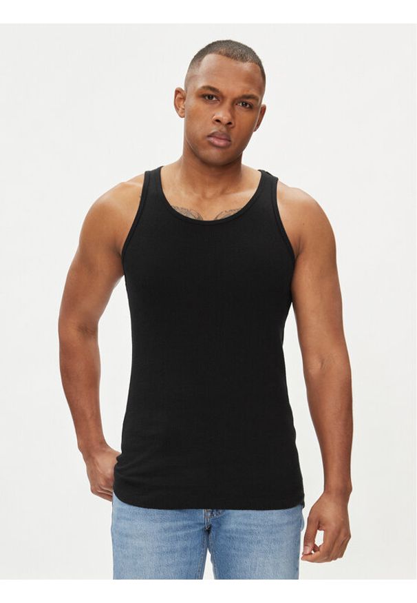 Jack & Jones - Jack&Jones Tank top Havana 12251771 Czarny Regular Fit. Kolor: czarny. Materiał: bawełna