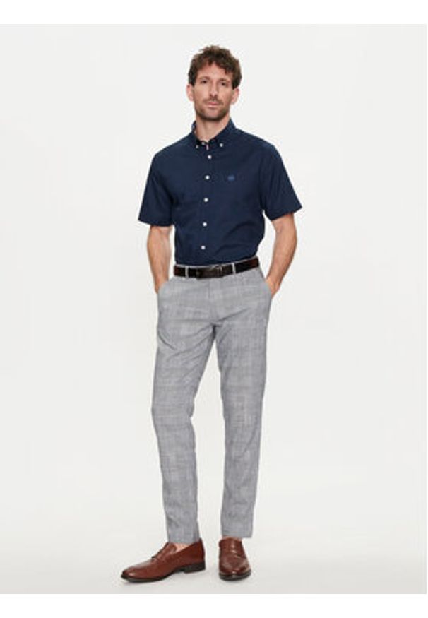 Bugatti Chinosy 4380 56213A Niebieski Slim Fit. Kolor: niebieski. Materiał: lyocell