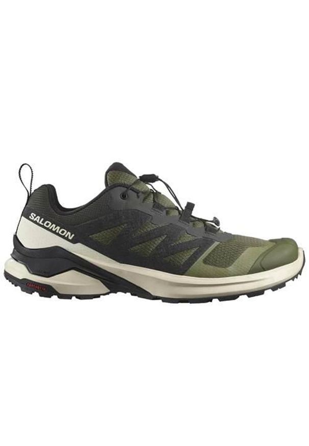 salomon - Buty do biegania męskie Salomon X-adventure. Zapięcie: sznurówki. Kolor: czarny, zielony, wielokolorowy. Materiał: guma, syntetyk, tkanina, materiał. Szerokość cholewki: normalna. Sport: bieganie