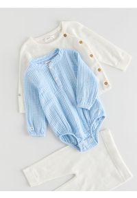 Reserved - Bawełniane body - jasnoniebieski. Kolor: niebieski. Materiał: bawełna #1