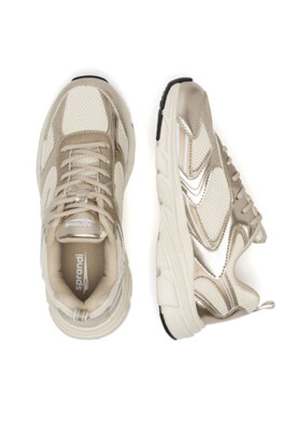 Sprandi Sneakersy WP40-23404Z Złoty. Kolor: złoty. Materiał: skóra