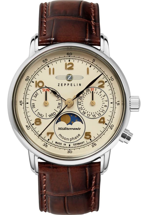 Zegarek Zeppelin Zegarek damski Zeppelin 9637-5 brązowy. Kolor: brązowy