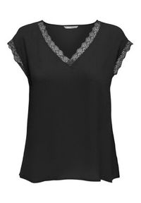 only - ONLY Bluzka 15252241 Czarny Regular Fit. Kolor: czarny. Materiał: wiskoza #5