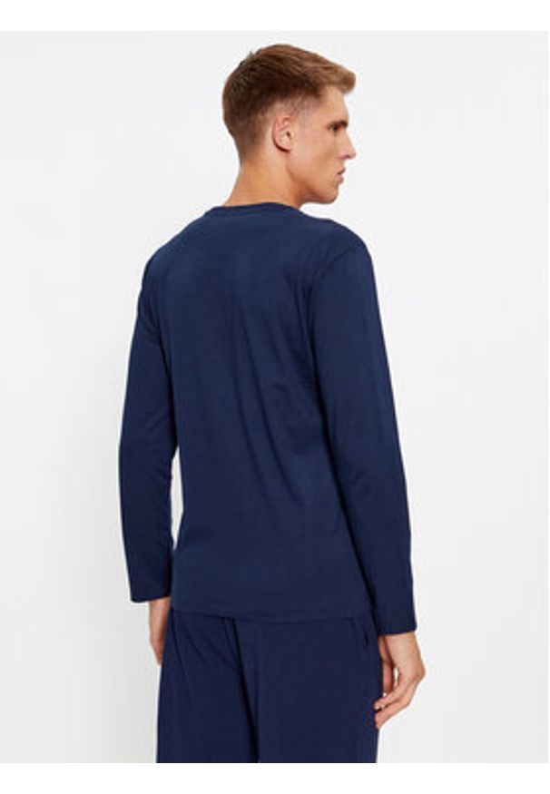 Polo Ralph Lauren Longsleeve 714899614003 Granatowy Regular Fit. Typ kołnierza: polo. Kolor: niebieski. Materiał: bawełna. Długość rękawa: długi rękaw