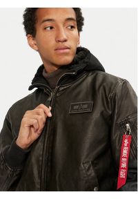 Alpha Industries Kurtka z imitacji skóry 123106 Czarny Regular Fit. Kolor: czarny. Materiał: syntetyk #4