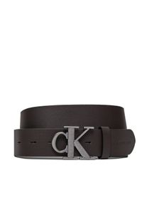 Calvin Klein Jeans Pasek Męski Ro Mono Plaque Lthr Belt 40Mm K50K511418 Brązowy. Kolor: brązowy. Materiał: skóra