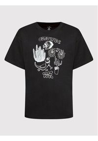 Converse T-Shirt 10023791 Czarny Loose Fit. Kolor: czarny. Materiał: bawełna
